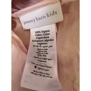 POTTERY BARN TEEN CLASSIC 100% ORGANIC COTTON SHEET SET Full ~ Pink